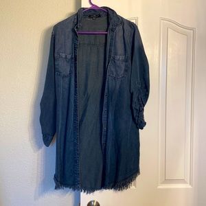 Denim button up dress